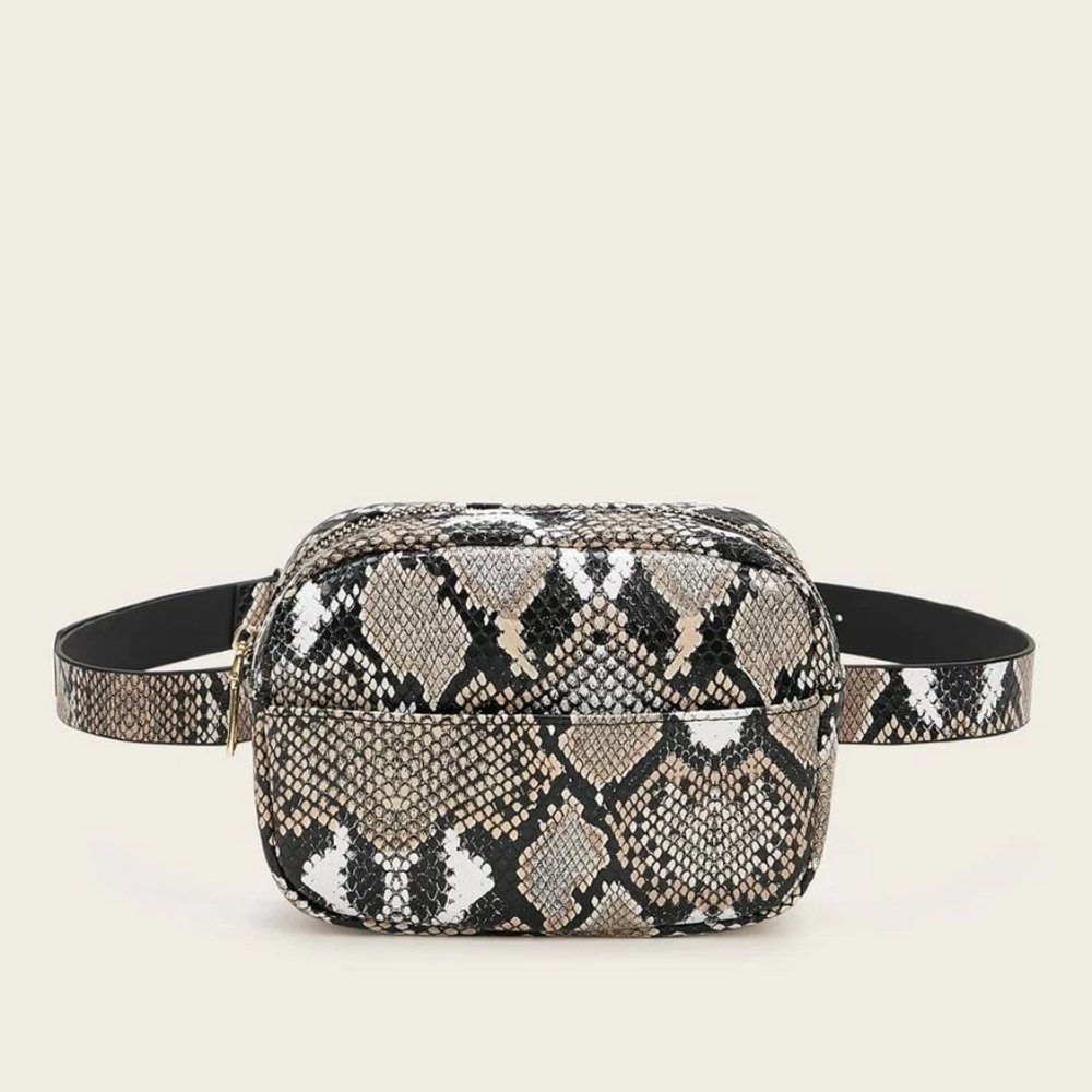 Snakeskin Print Fanny Pack